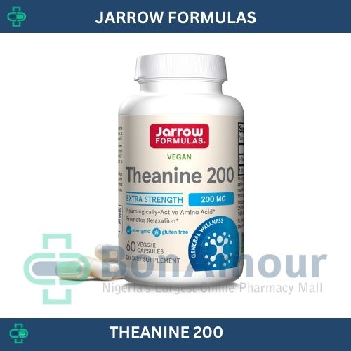 JARROW FORMULAS THEANINE 200MG X 60 CAPSULES