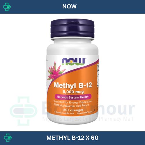 NOW VITAMIN B12 ( METHYL COBALAMIN) 5000MCG X