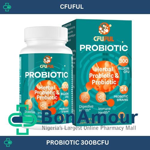 CFUFUL Probiotics for Women & Men – 300 Billion CFU & 24 Strains Probiotic with 15 Organic Herbs Prebiotics Blend, for Overall Digestive Health, Immune