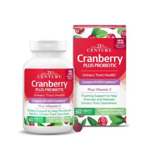 21ST CENTURY CRANBERRY PLUS PROBIOTIC X 60 TABLETS