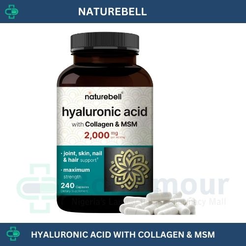 NATUREBELL HYALURONIC ACID WITH COLLAGEN & MSM 2000MG X 240