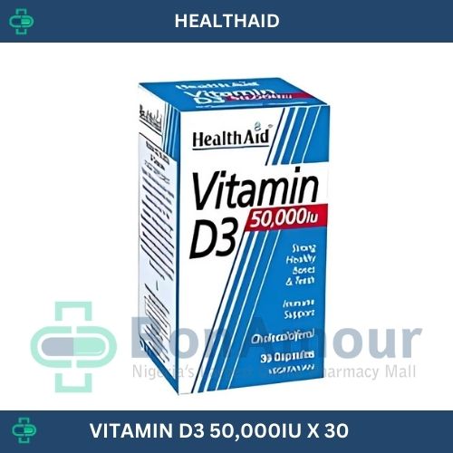 HEALTHAID VITAMIN D3 50,000IU X 30