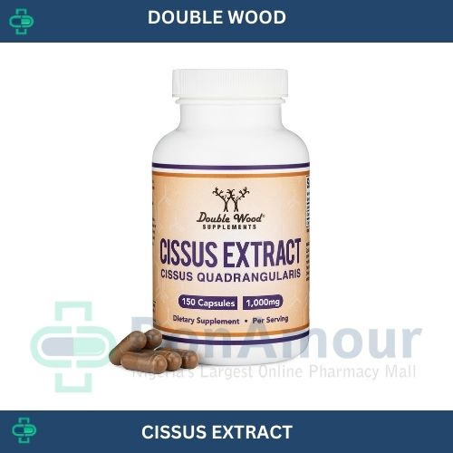 DOUBLE WOOD CISSUS QUADRANGULARIS SUPER EXTRACT 1000MG, 150 CAPSULES (NON-GMO, GLUTEN FREE) DIETARY SUPPLEMENT FOR JOINT AND TENDON