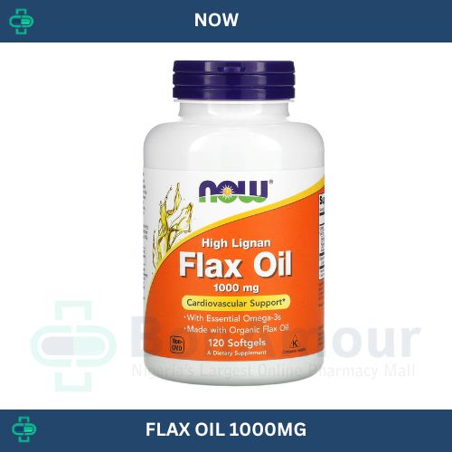 NOW HIGH LIGNAN FLAX OIL 1000MG X 120 SOFTGELS