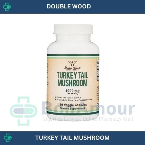 DOUBLE WOOD TURKEY TAIL MUSHROOM 1000MG X 120