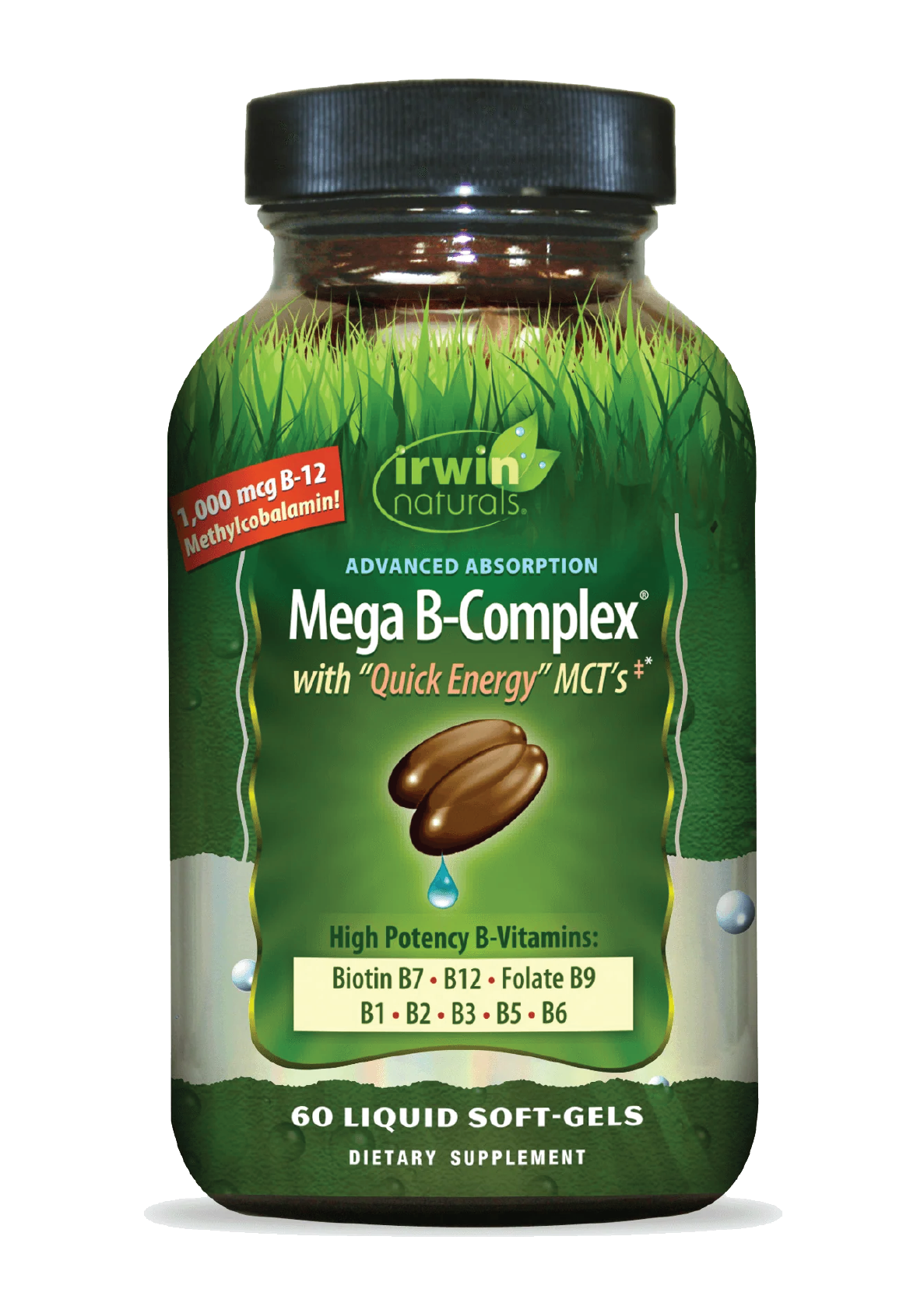 Irwin Mega B-Complex x 60 Softgels
