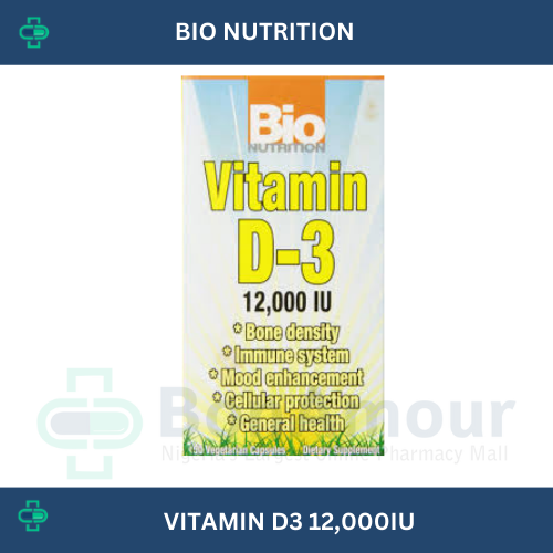 BIONUTRITION VITAMIN D3 12000IU X 50 CAPSULES
