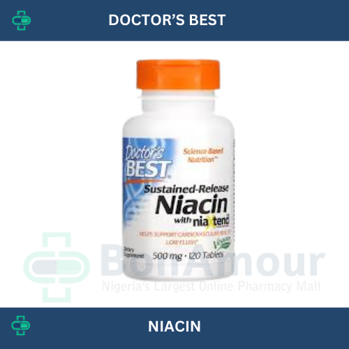 DOCTOR’S BEST NIACIN 500MG, 120 TABLETS