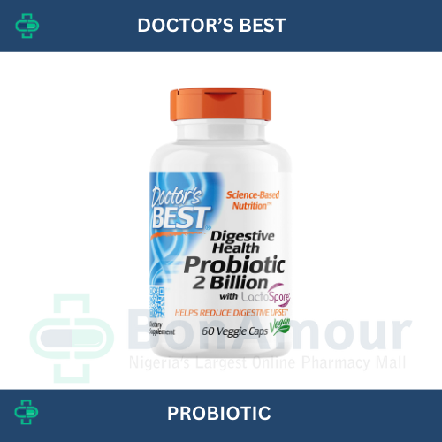 DOCTOR’S BEST PROBIOTIC 2BILLLION CFU, 60 CAPSULES