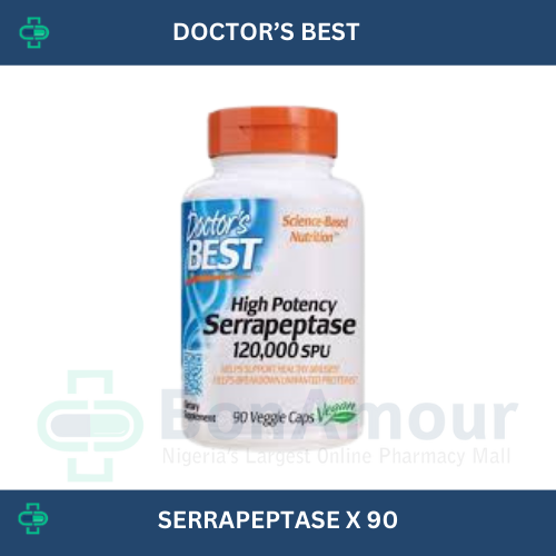 DOCTOR’S BEST SERRAPEPTASE 120,000 SPU, 90 CAPSULES