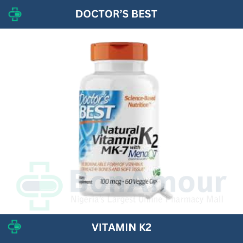 Buy Doctor's Best Vitamin K2 45mcg, 60 Capsules online in Nigeria