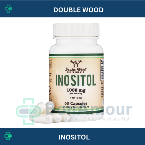 DOUBLE WOOD INOSITOL 500MG X 60 CAPSULES
