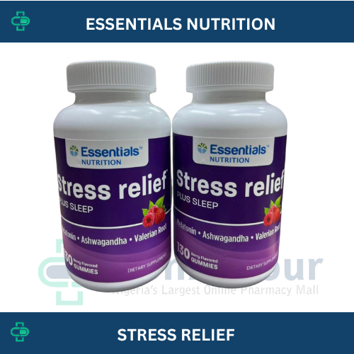 ESSENTIALS NUTRITION STRESS RELIEF WITH ASHWAGANDHA, VALERIAN ROOT X 130 TABS