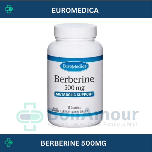 EUROMEDIA BERBERINE 500 MG X 60 CAPSULES