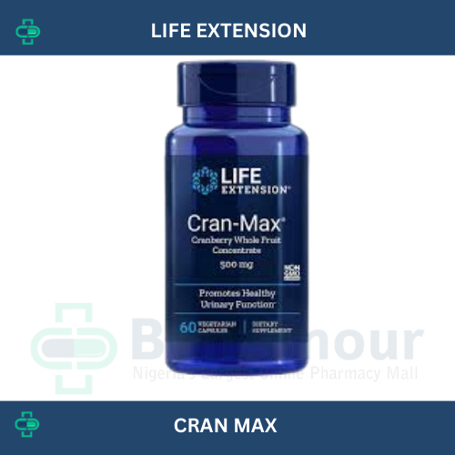 LIFE EXTENSION CRAN-MAX 500MG X 60 CAPSULES