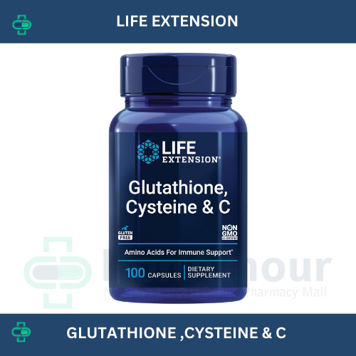LIFE EXTENSION GLUTATHIONE & CYSTEINE X 100 CAPSULES