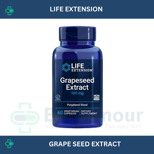 LIFE EXTENSION GRAPESEED EXTRACT 100MG X 60 CAPSULES