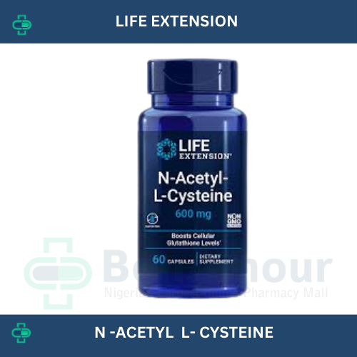 LIFE EXTENSION NAC 600MG X 60 CAPSULES