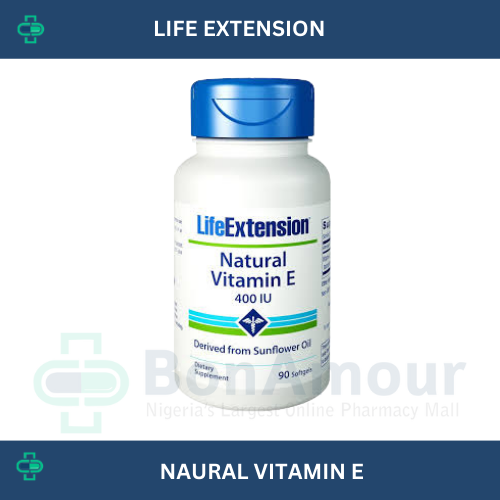 LIFE EXTENSION NATURAL VITAMIN E 400IU X 90 SOFTGELSS