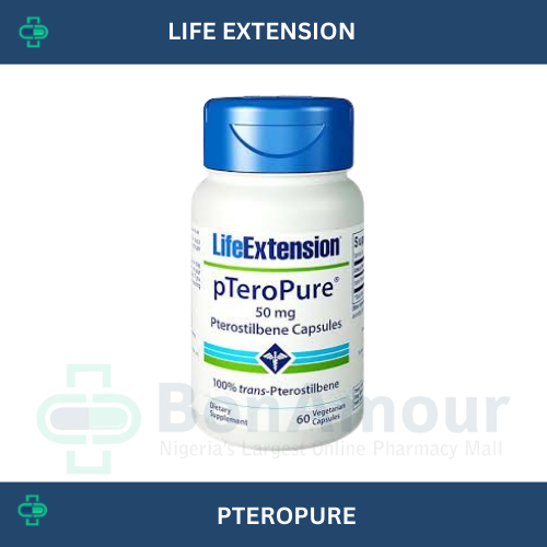 LIFE EXTENSION PTEROPURE 50MG X 60 CAPSULES