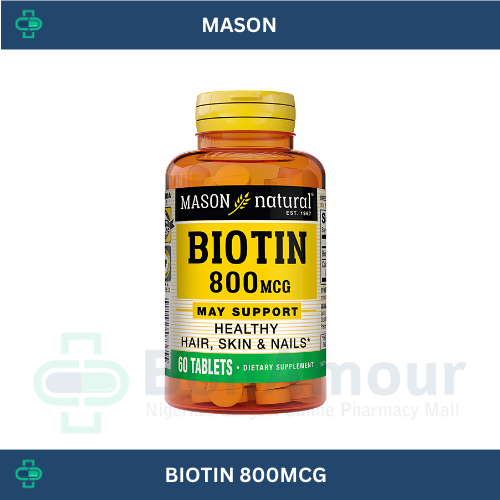 MASON BIOTIN 800MCG X 60