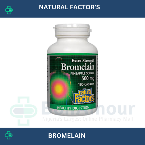 NATURAL FACTORS BROMELAIN 500MG X 90 CAPSULES
