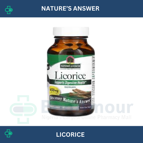 NATURES ANSWER LICORICE 450MG X 90 CAPSULES