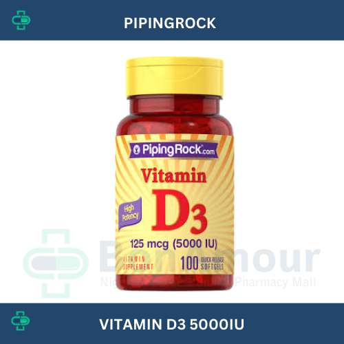 PIPINGROCK VITAMIN D3 5000IU X 100 SOFTGELS