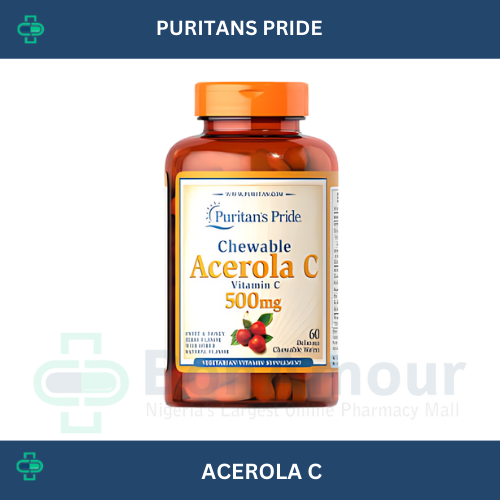 PURITANS PRIDE ACEROLA C WITH VIT. C 500MG X 60 CH