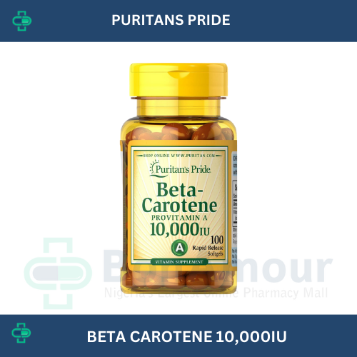 PURITANS PRIDE BETA CAROTENE 10000IU X 100 SOFTGELS