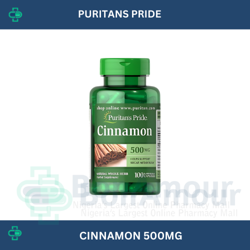 PURITANS PRIDE CINNAMON 500MG X 100 CAPSULES