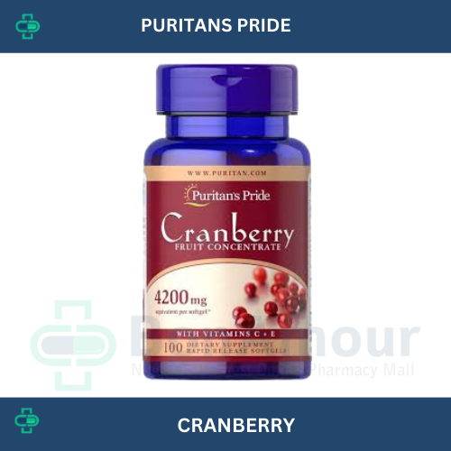 PURITANS PRIDE CRANBERRY 4200MG X 100 SOFTGELS