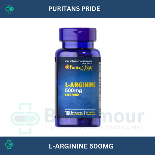 PURITANS PRIDE L-ARGININE 500MG X 100 CAPSULES
