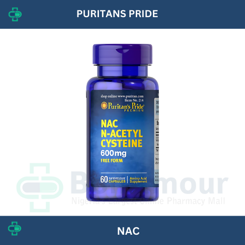 PURITANS PRIDE NAC (N-ACETYL CYSTEINE 600MG ) X 30