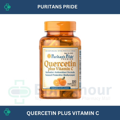 PURITANS PRIDE QUERCETIN PLUS VITAMIN C X 100 CAPSULES