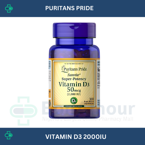 Buy PURITANS PRIDE VITAMIN D3 2000IU X 50 SOFTGELS