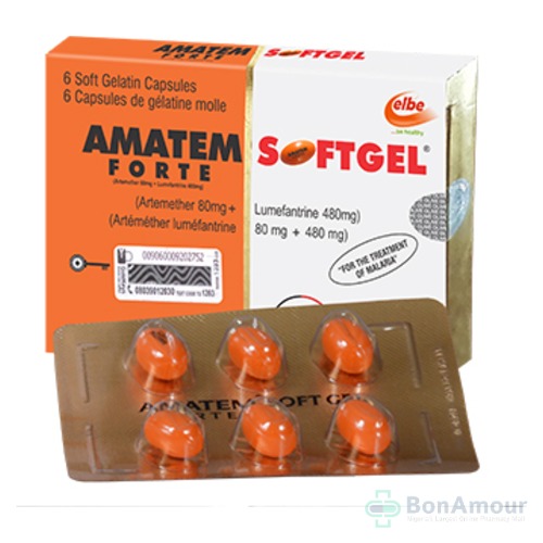 AMATEM FORTE SOFTGEL 80/480MG X 6