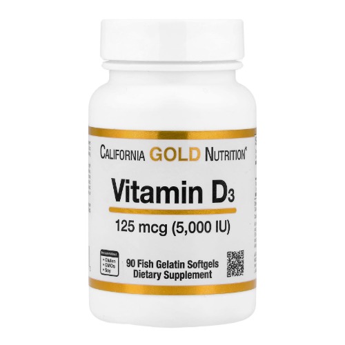 California Gold Vitamin D3 5000IU x 90 Softgels