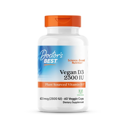 DOCTOR’S BEST VEGAN D3 2500IU, 60 CAPSULES