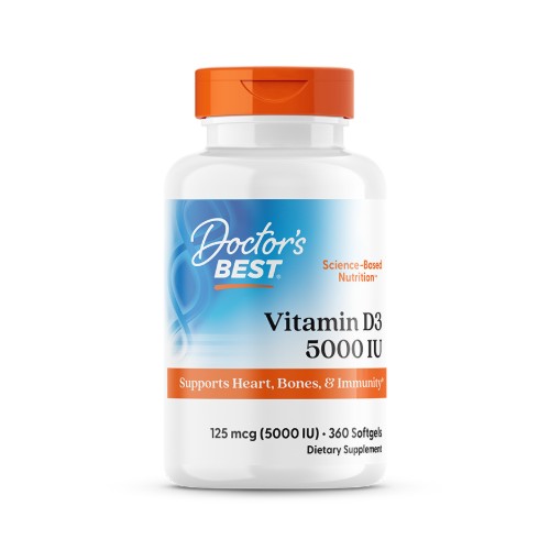 DOCTOR’S BEST VITAMIN D3 5000IU, 360 SOFTGELS