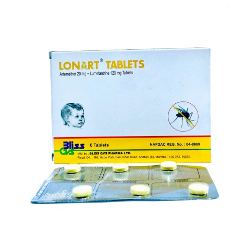 LONART 20/120 X 6 TABLETS