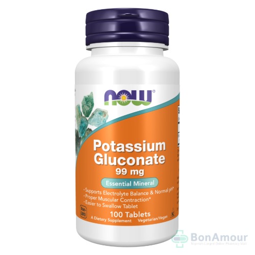 NOW Potassium Gluconate 99mg x 100