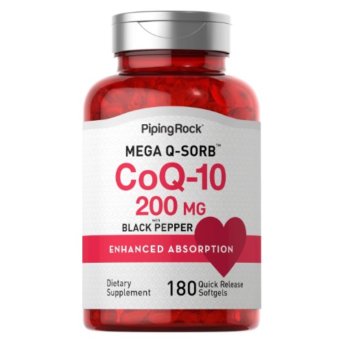 Pipingrock Coq10 200Mg x 180 Softgels