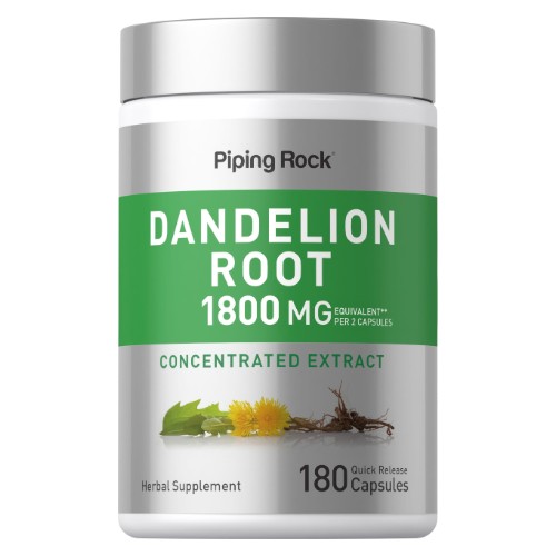 PipingRock Dandelion Root 1800mg x 180 Capsules
