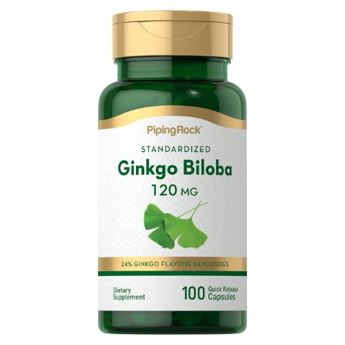 PipingRock Ginkgo Biloba 120mg x 100 Capsules