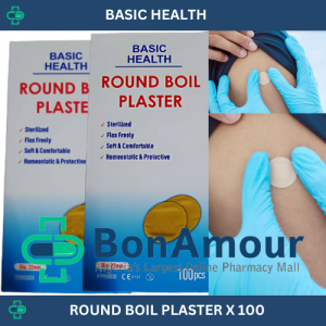 BASIC HEALTH ROUND BOIL PLASTER X 100 PCS