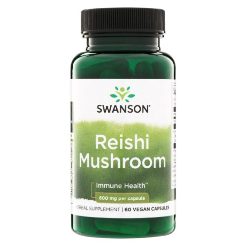 Swanson Reishi Mushroom 600mg x 60 Capsules