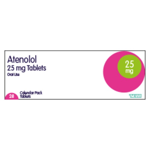 Teva Atenolol 25Mg x 28 Tablets