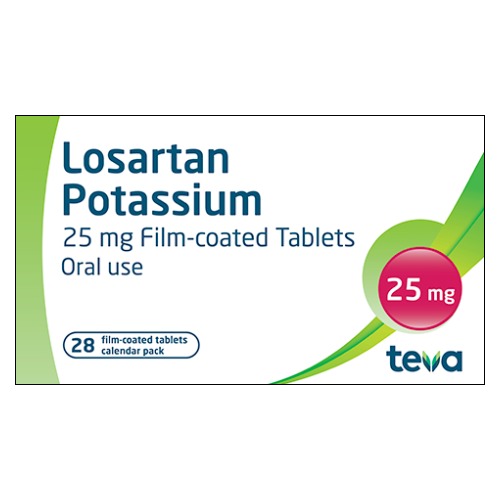 Teva Losartan Potassium 25Mg x 28 Tablets
