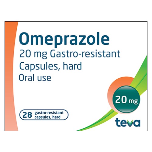 Teva Omeprazole 20Mg x 28 Tablets